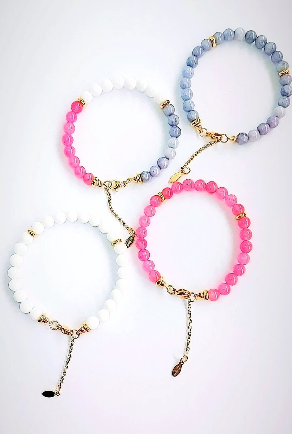 PULSERA ESFERAS DE CUARZO BLANCO