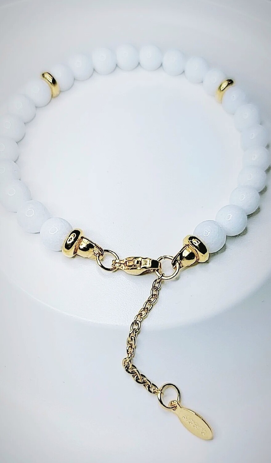 PULSERA ESFERAS DE CUARZO BLANCO