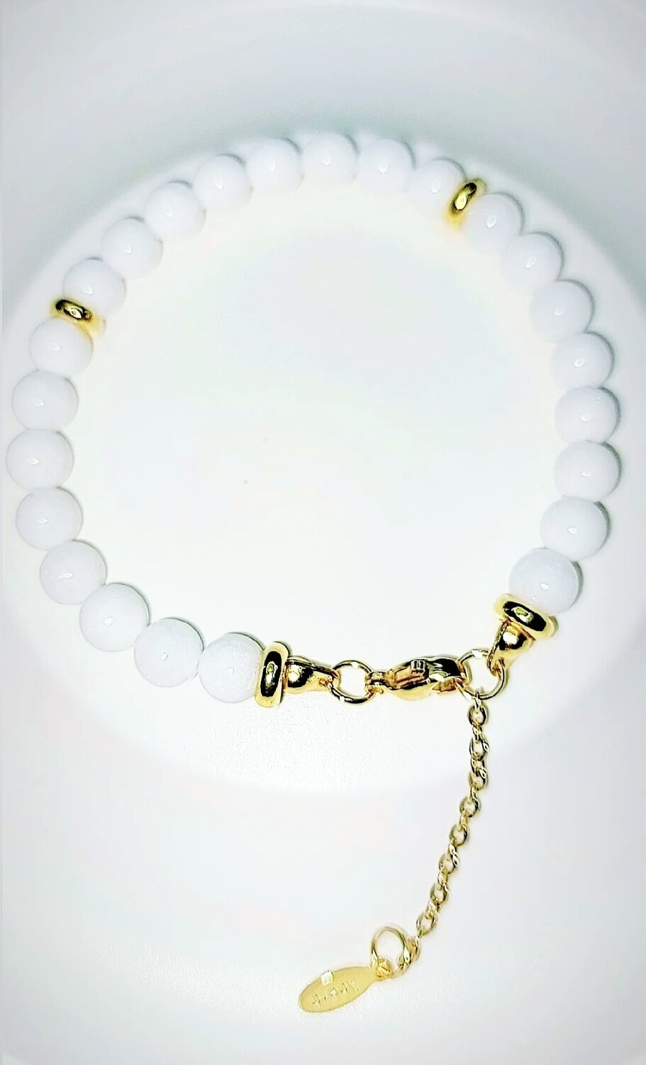 PULSERA ESFERAS DE CUARZO BLANCO