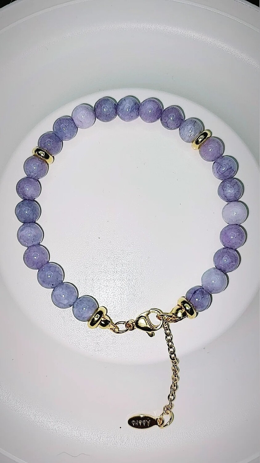 PULSERA ESFERAS DE CUARZO LILA