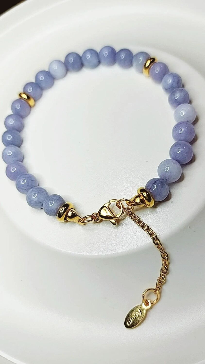 PULSERA ESFERAS DE CUARZO LILA
