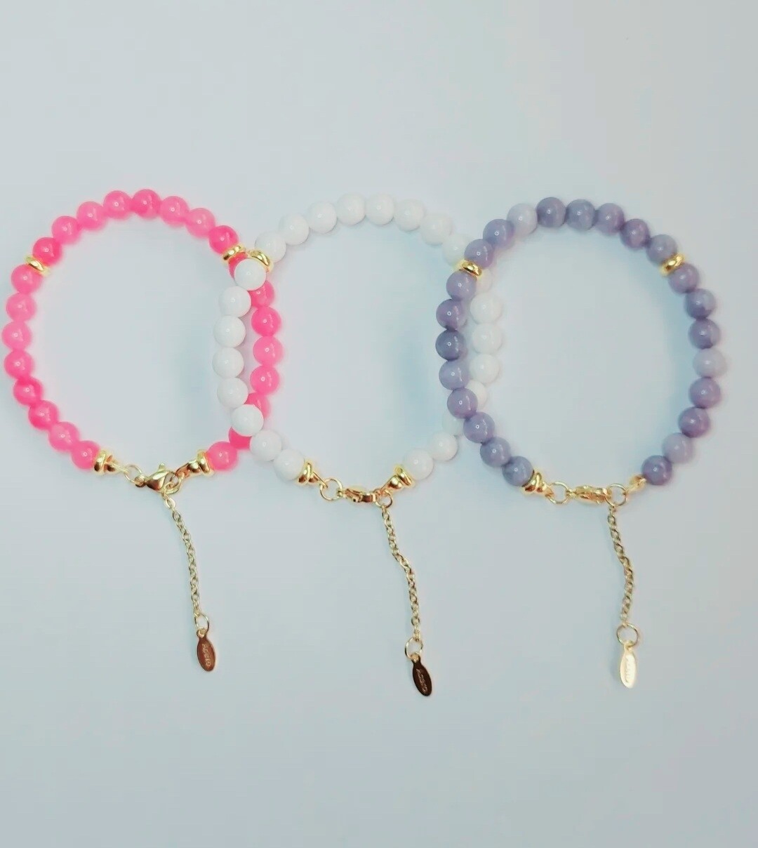 PULSERA ESFERAS DE CUARZO ROSA