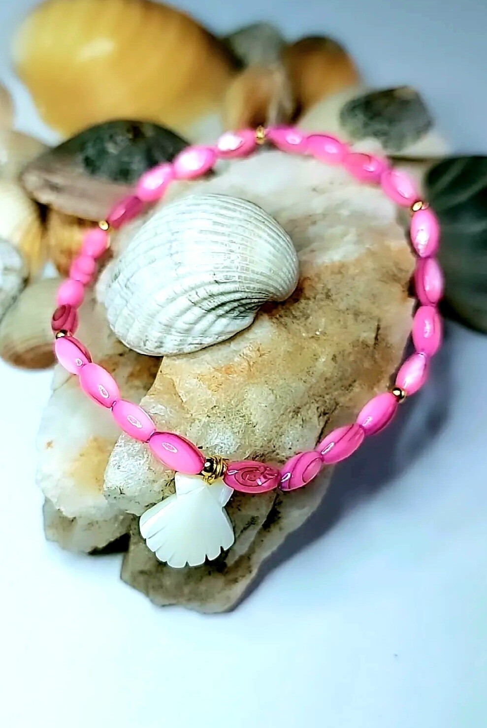 PULSERA IRIS CON CONCHA
