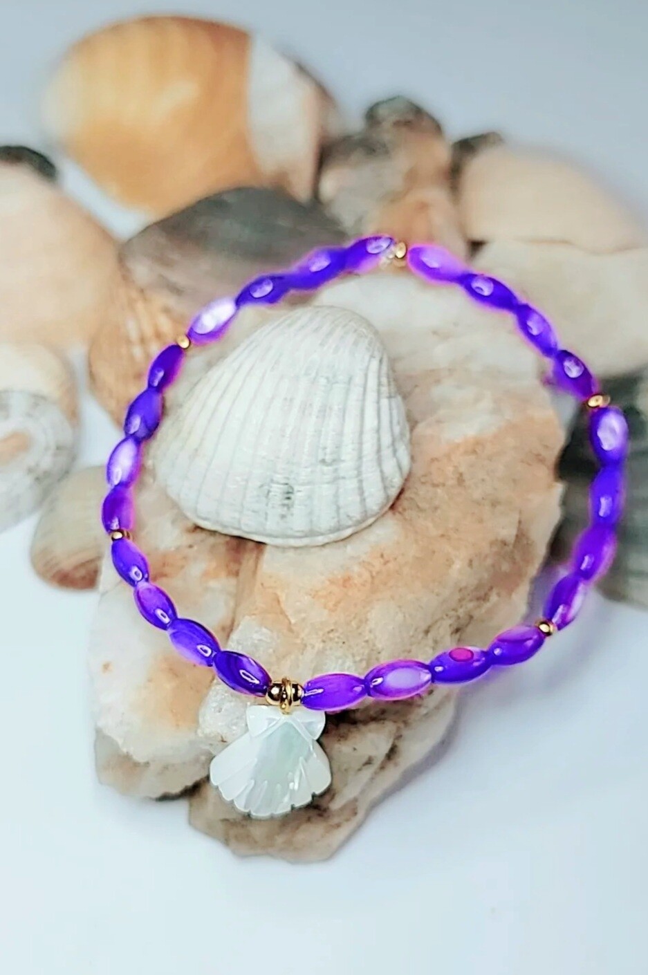 PULSERA IRIS CON CONCHA