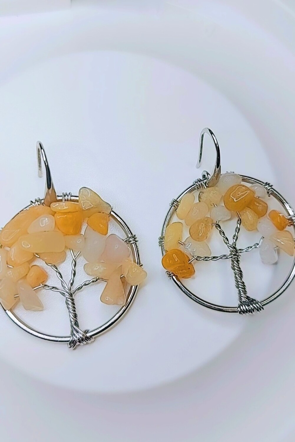 PENDIENTES ARBOL DE LA VIDA&amp;CUARZO