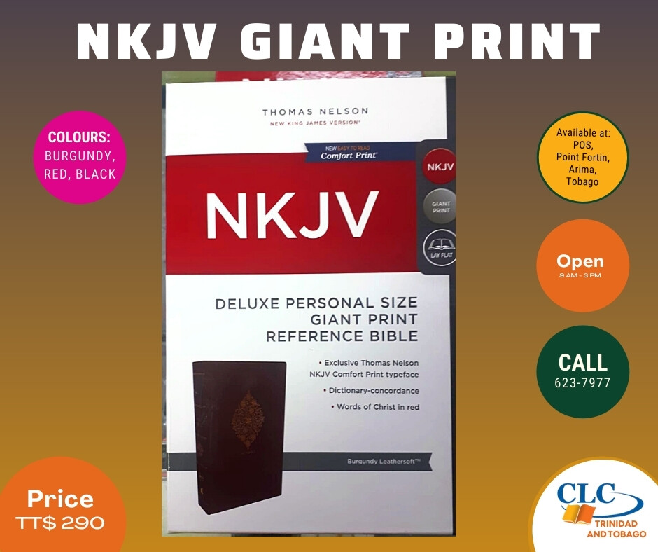 Thomas Nelson NKJV Deluxe Personal Size Giant Print Reference Bible