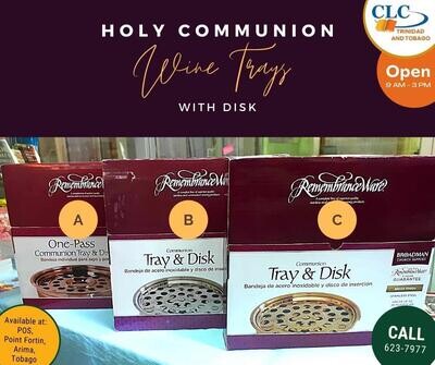 Communion Wine Trays with Disk