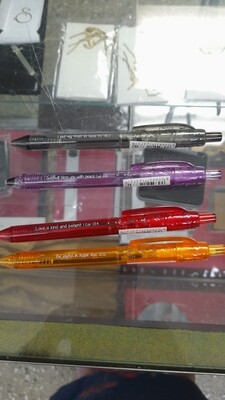 Pens with Scripture verse