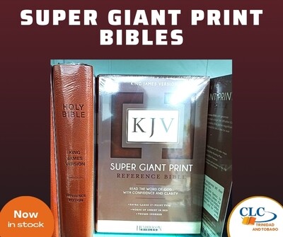 Hendrickson KJV Super Giant Print Reference Bible.