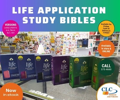 Large Print Life Application Study Bibles (KJV, NKJV, NLT, NIV)