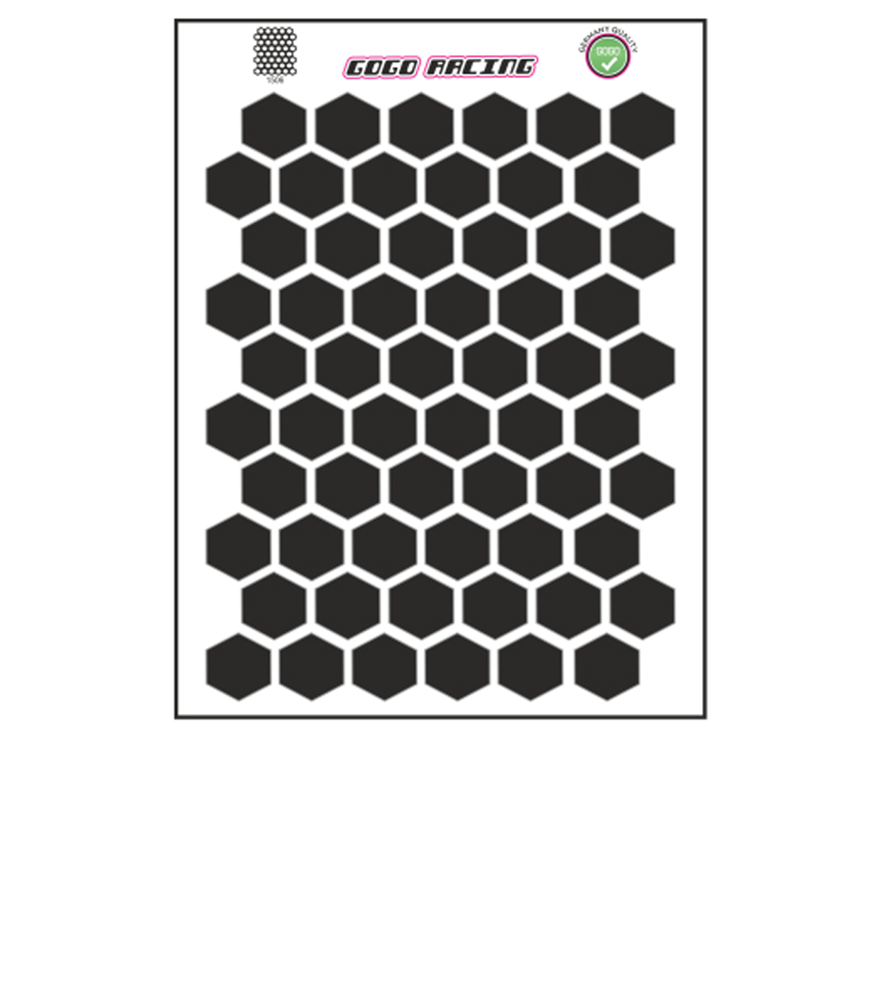 Seiten-Pad Wabenmuster Schwarz