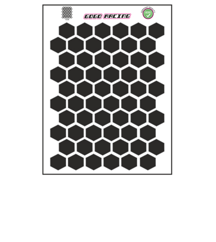 Seiten-Pad Wabenmuster Schwarz