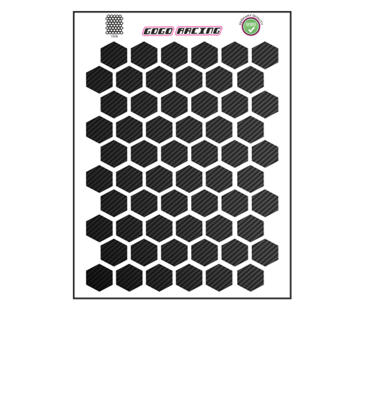 Seiten-Pad Wabenmuster Schwarz-Carbon