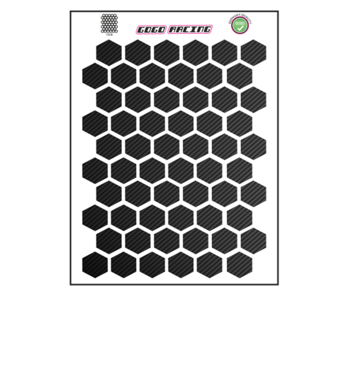 Seiten-Pad Wabenmuster Schwarz-Carbon