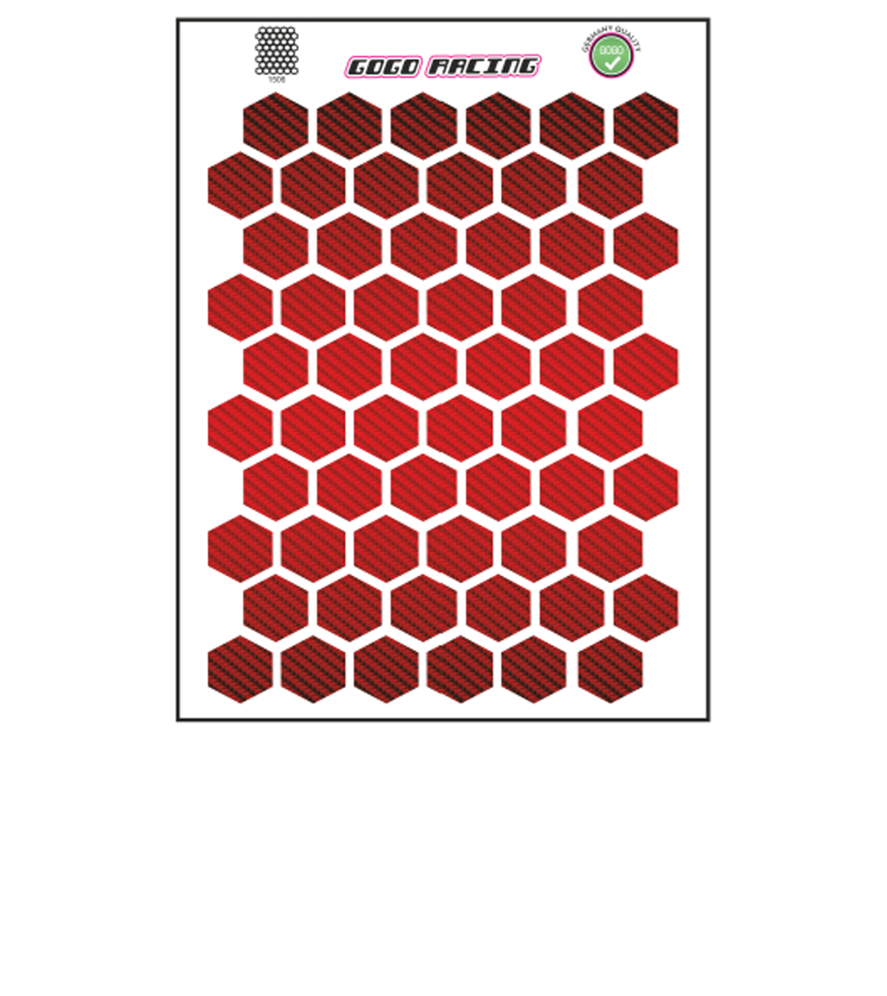 Seiten-Pad Wabenmuster Rot-Carbon