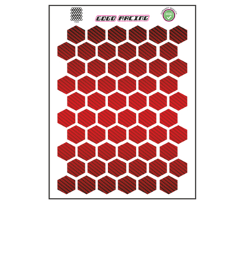 Seiten-Pad Wabenmuster Rot-Carbon