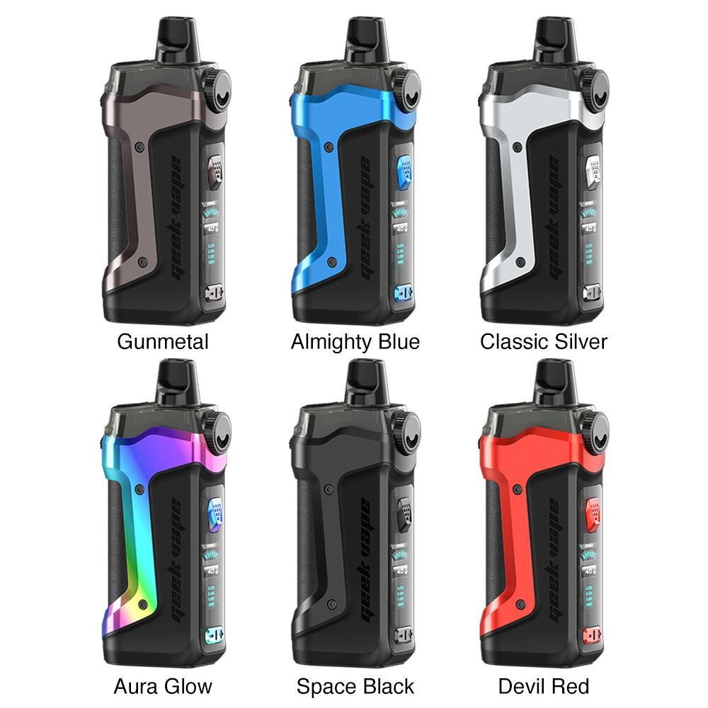 GEEKVAPE AEGIS BOOST PLUS KIT
Colours
Almighty Blue
Aura Glow
Classic Silver