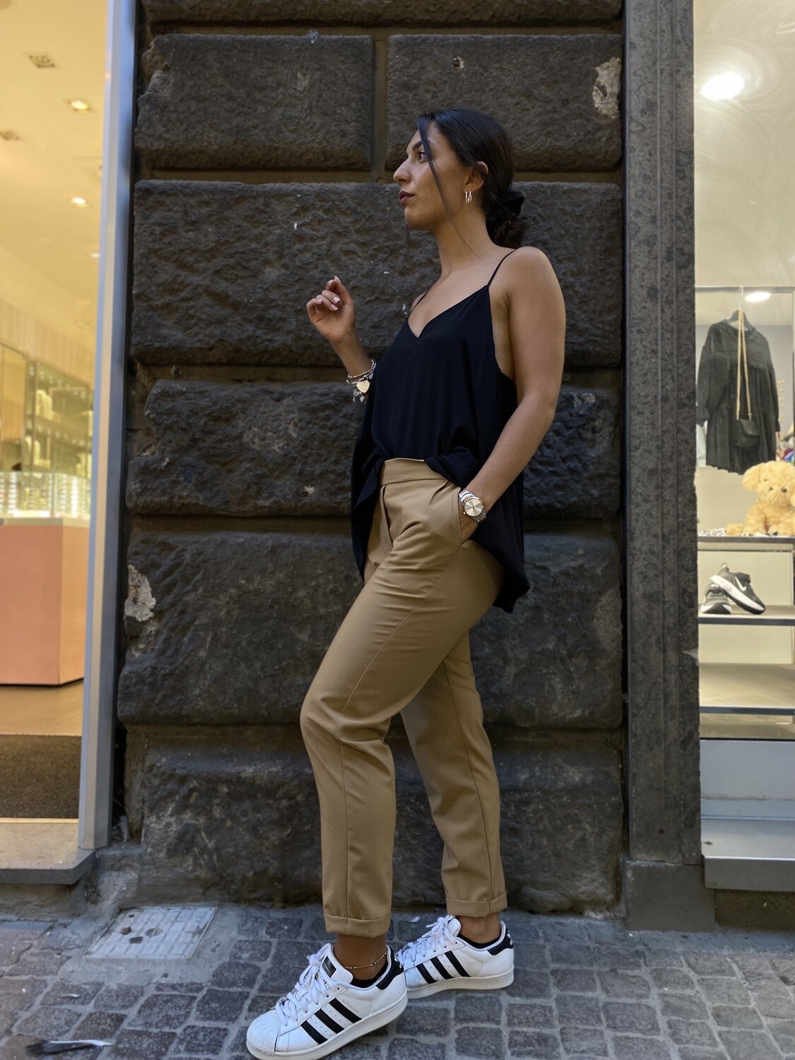 Pantaloni Eleganti VicBee Beige