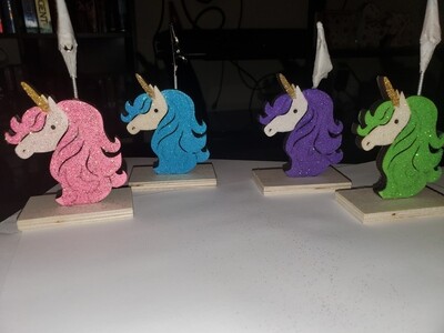 unicorn glitter clips