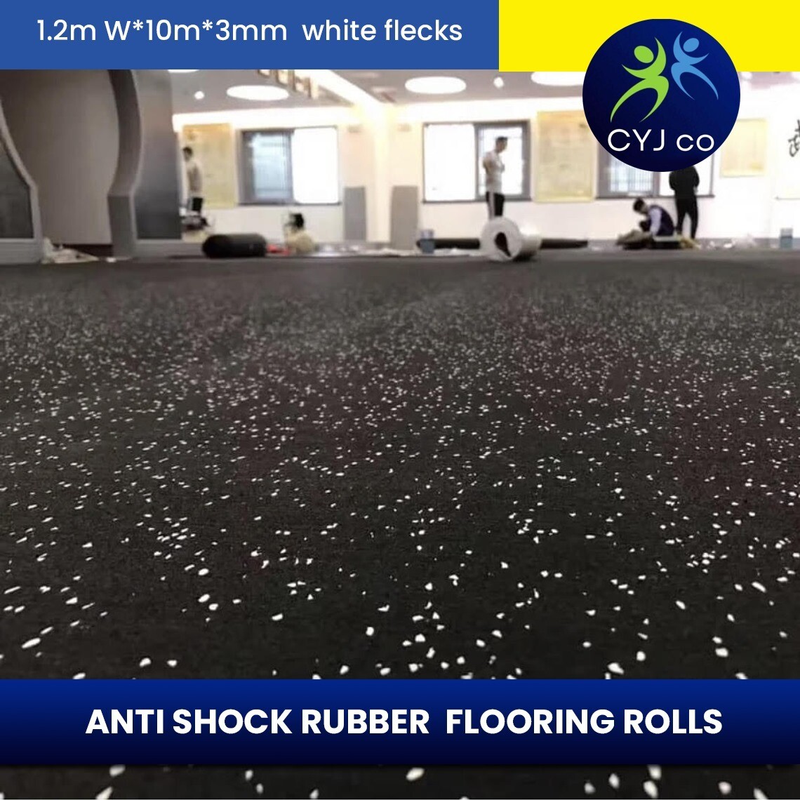 Anti-shock rubber flooring rolls