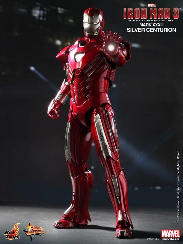 Hot Toys 1/6 MMS211 Iron Man 3: Mark 33 Silver Centurion