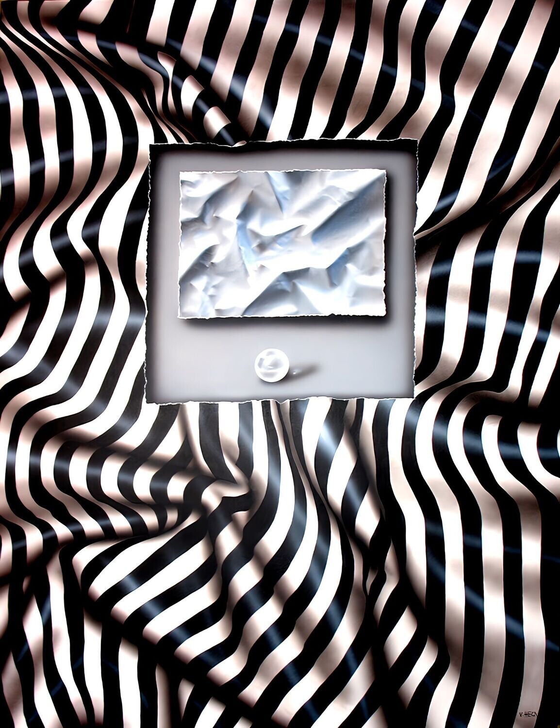 OBRA "FRANJAS BLANCO SOBRE NEGRO"