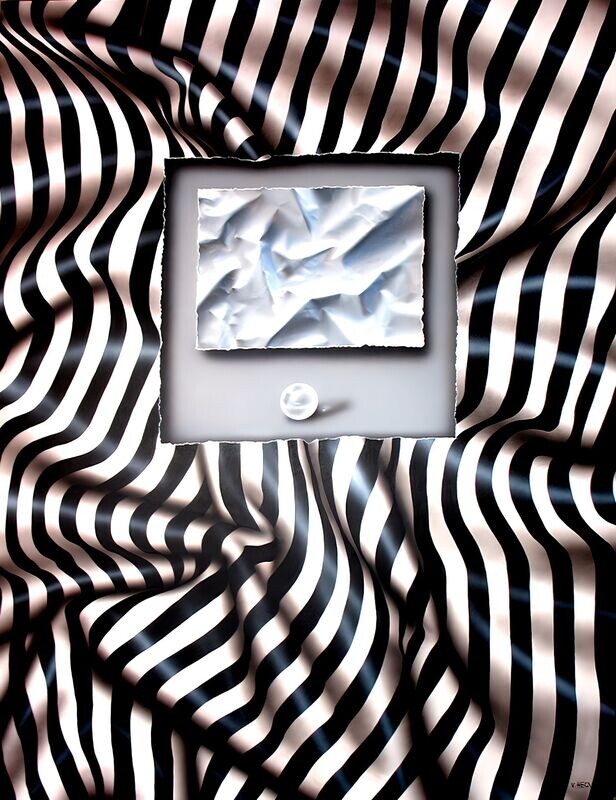 OBRA "FRANJAS BLANCO SOBRE NEGRO"