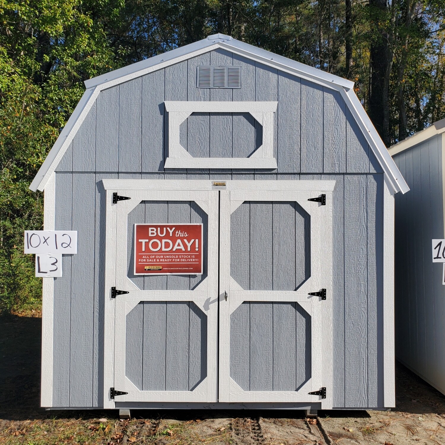 10x12 Lofted Barn Front Entrance Sheds & Buildings For Sale Leland