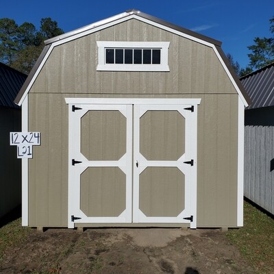 12x24 Lofted Barn  - Front Entrance
