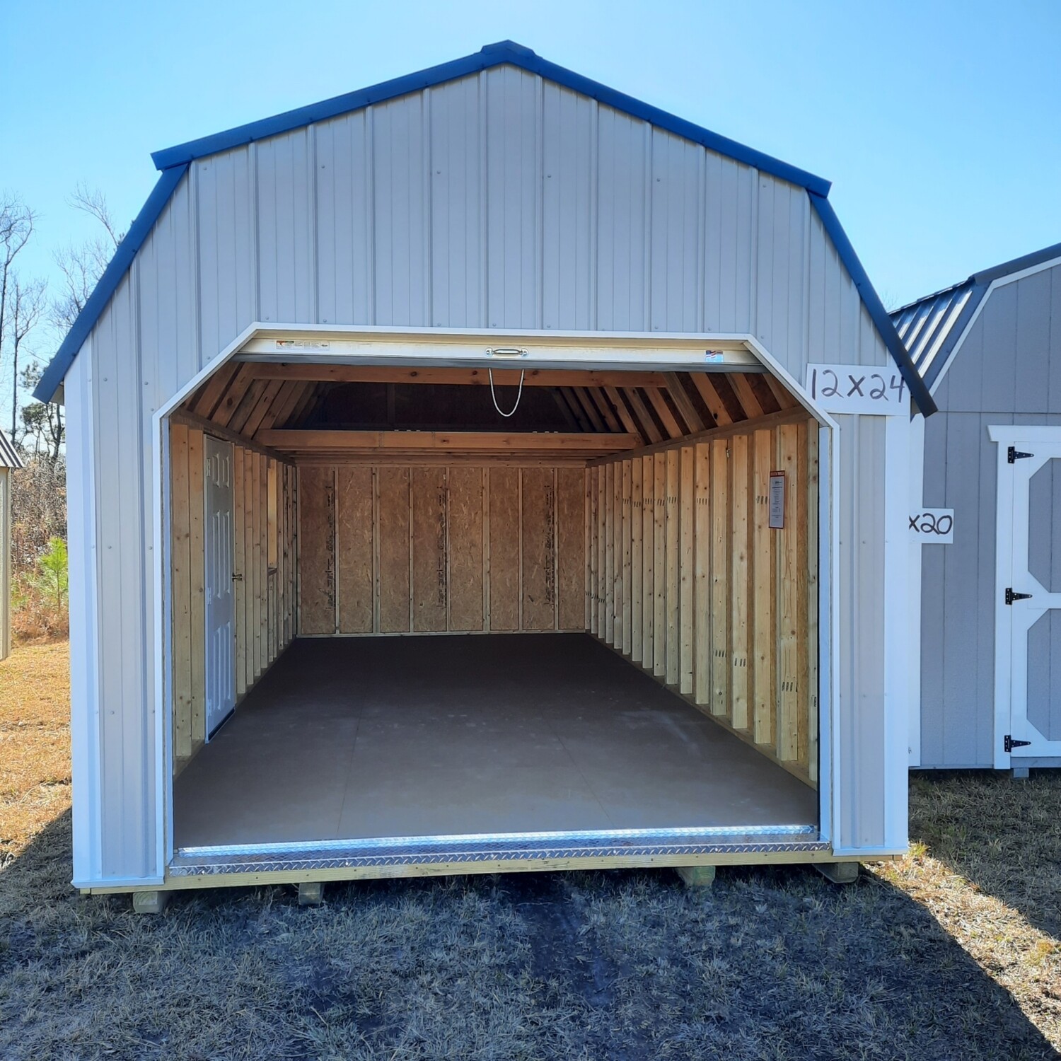 12x24 Lofted Barn - Vertical Metal Garage Package