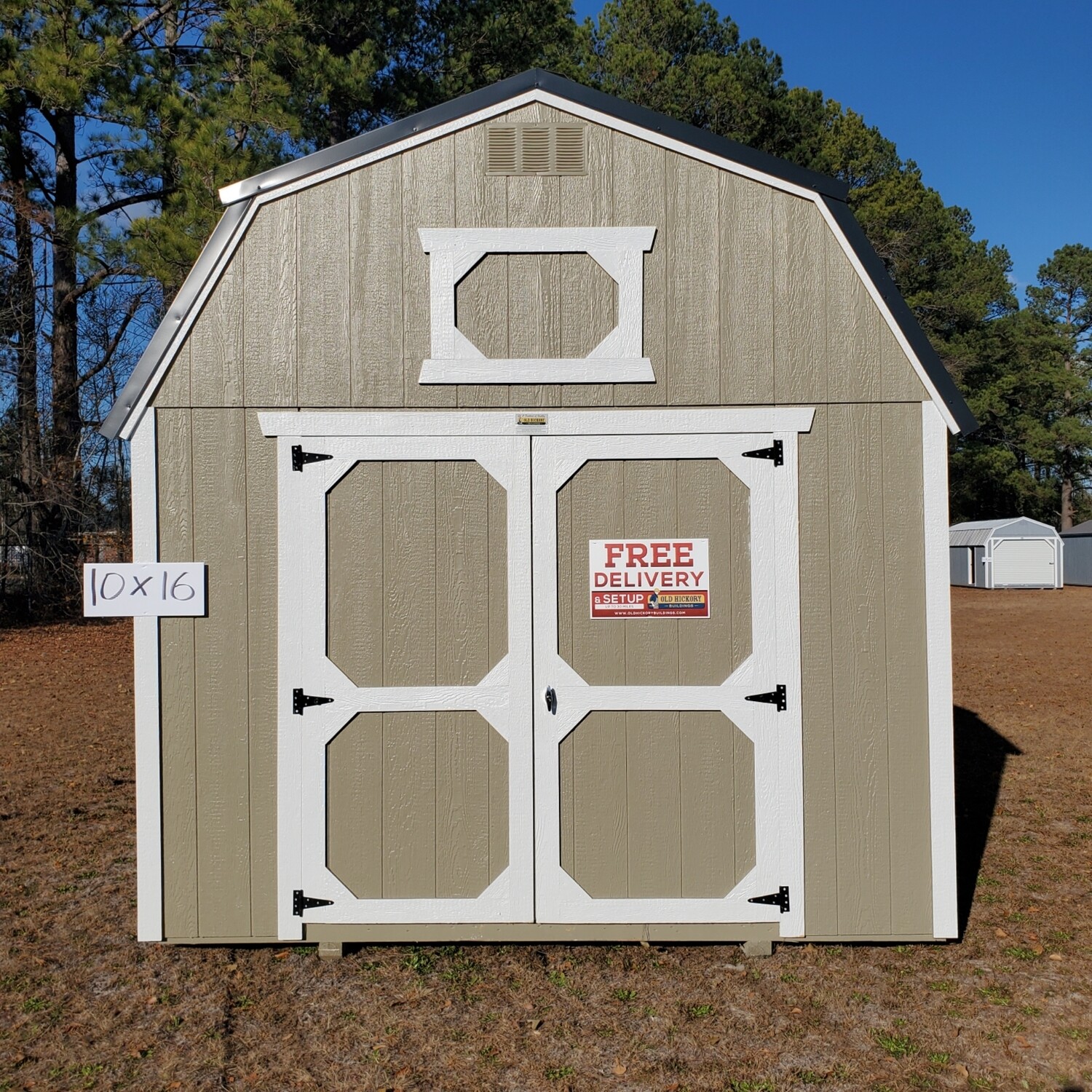 10x16 Lofted Barn Front Entrance Sheds & Buildings For Sale Ocean