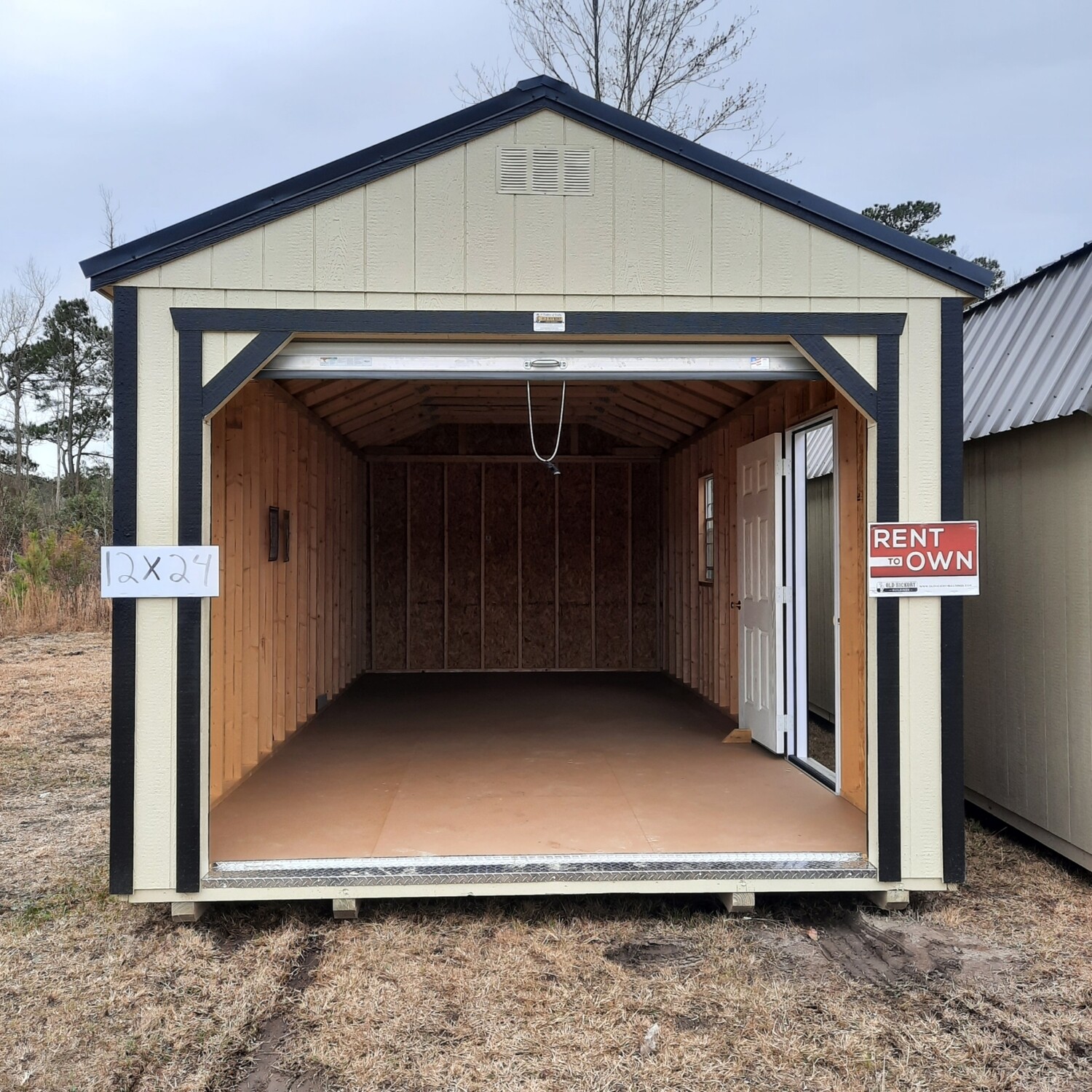 12x24 Utility Shed - Garage Package