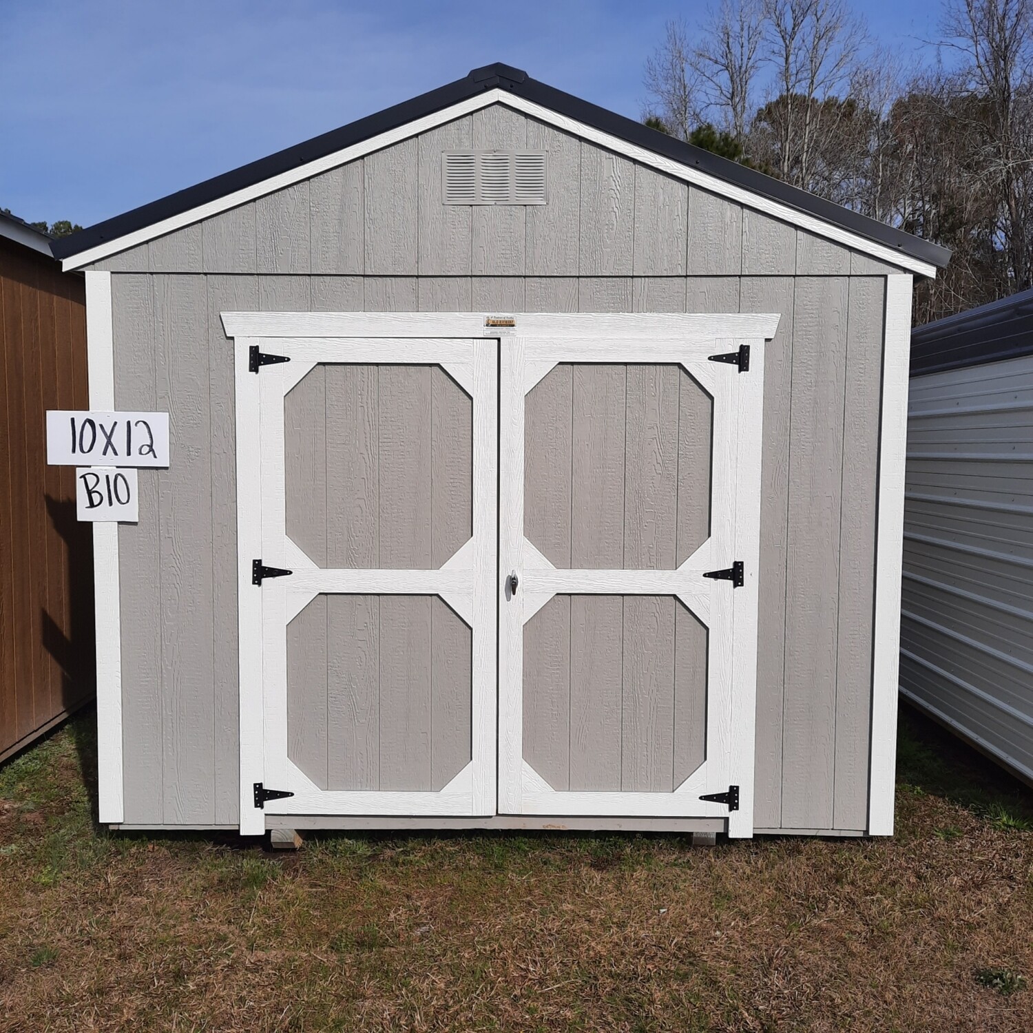 10x12 Utility Shed - Front Entrance