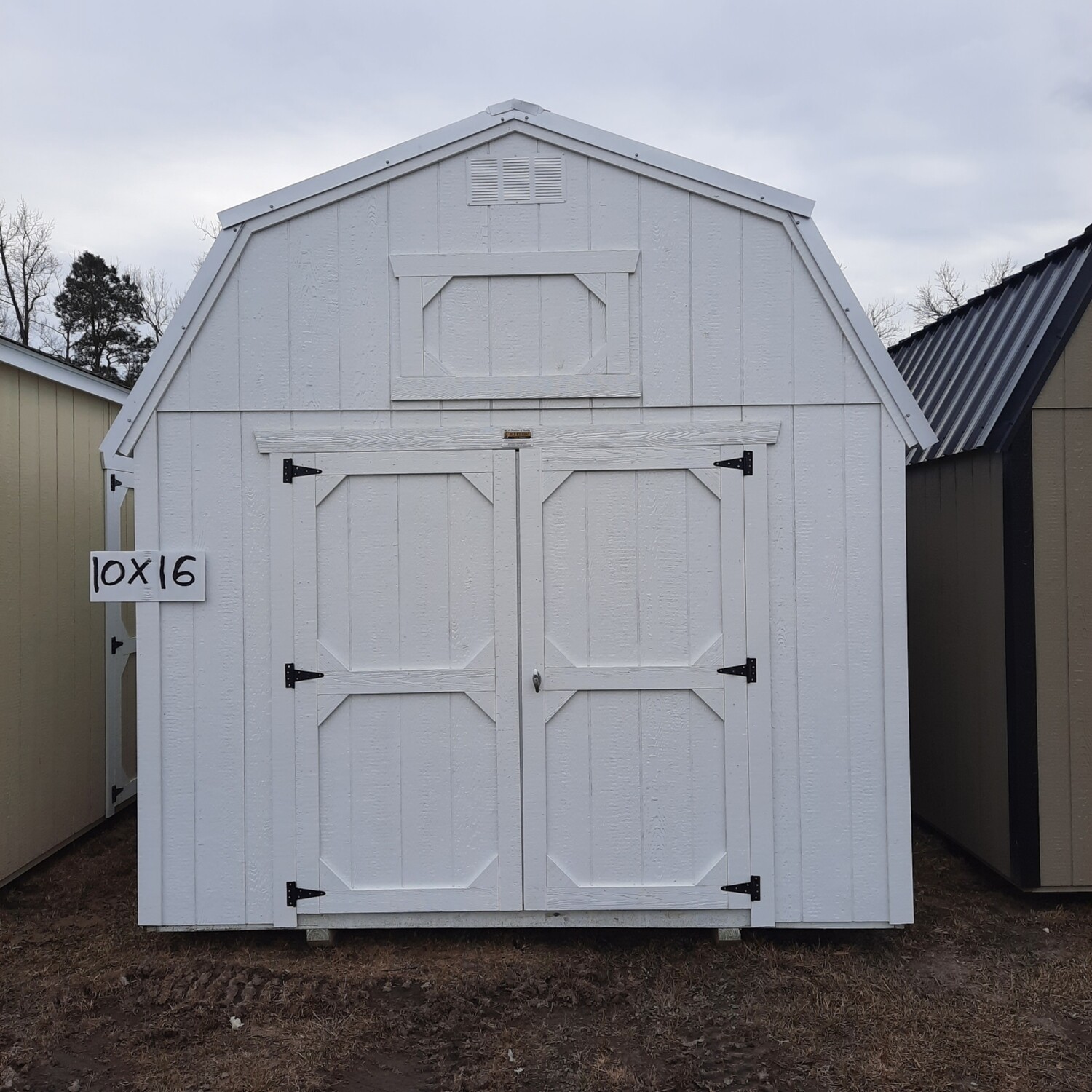 10x16 Lofted Barn - Front Entrances