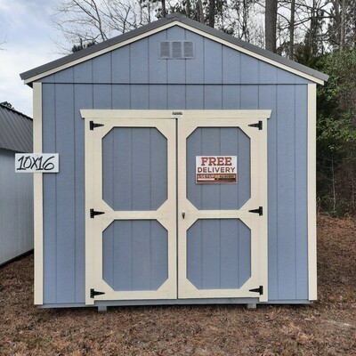 10x16 Utility Shed - Front Entrance