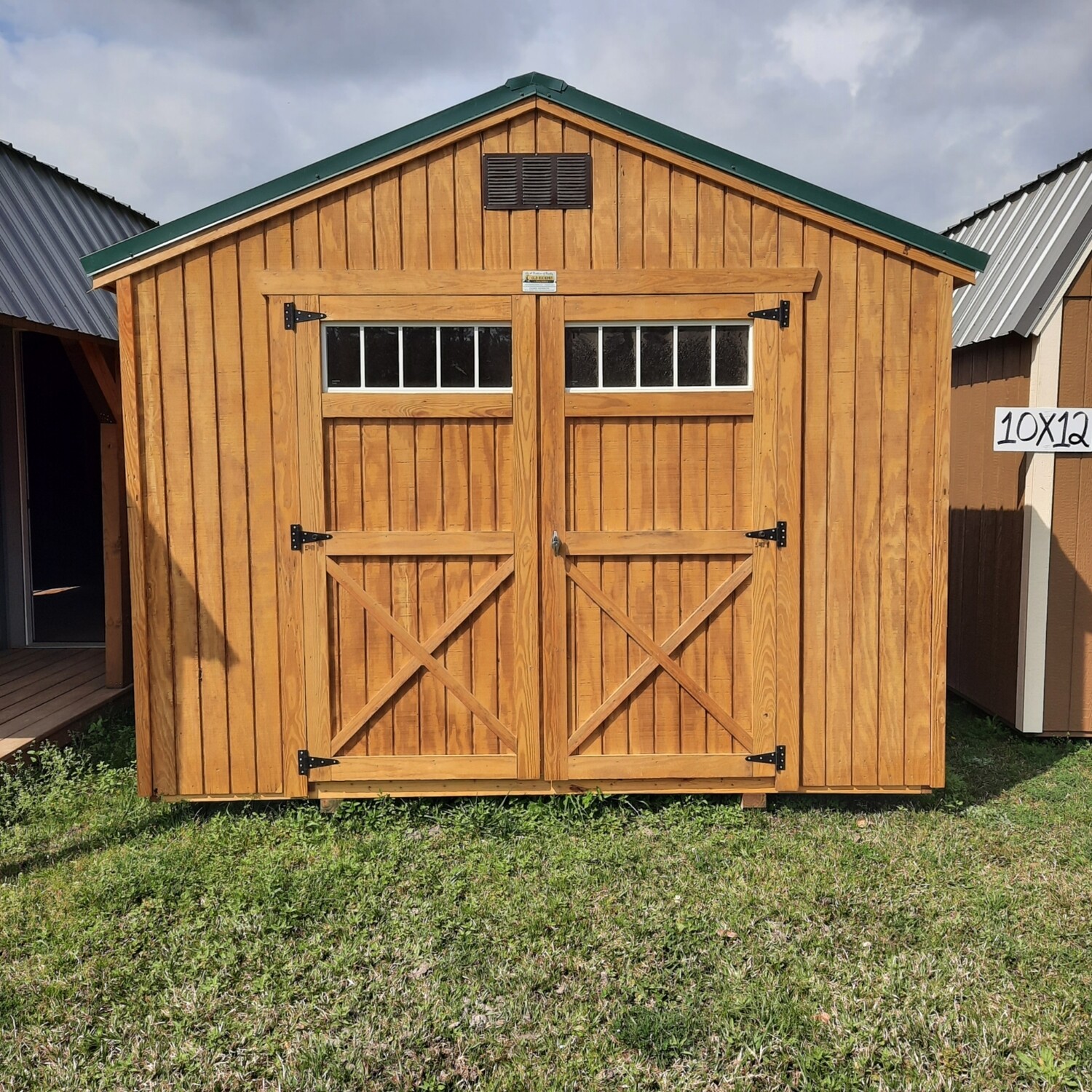 10x12 Utility Shed Front Entrance Store Backyard Barns and Beyond