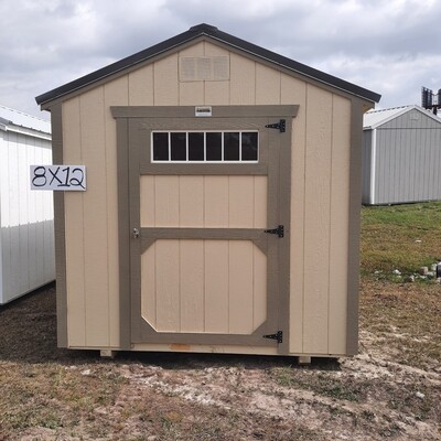 08x12 Utility Shed - Front Entrance