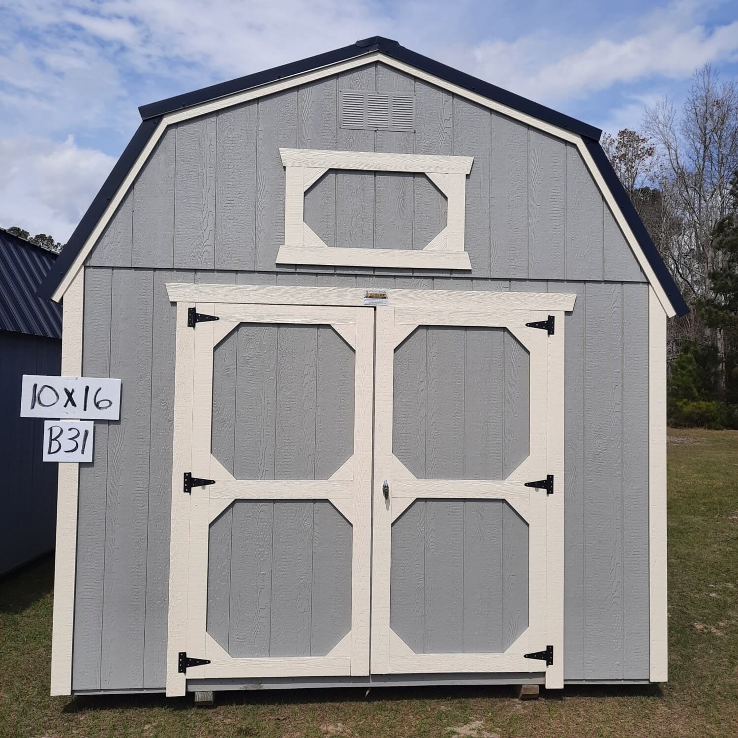 10x16 Lofted Barn Front Entrance Sheds & Buildings For Sale Ocean Isle NC Backyard Barns