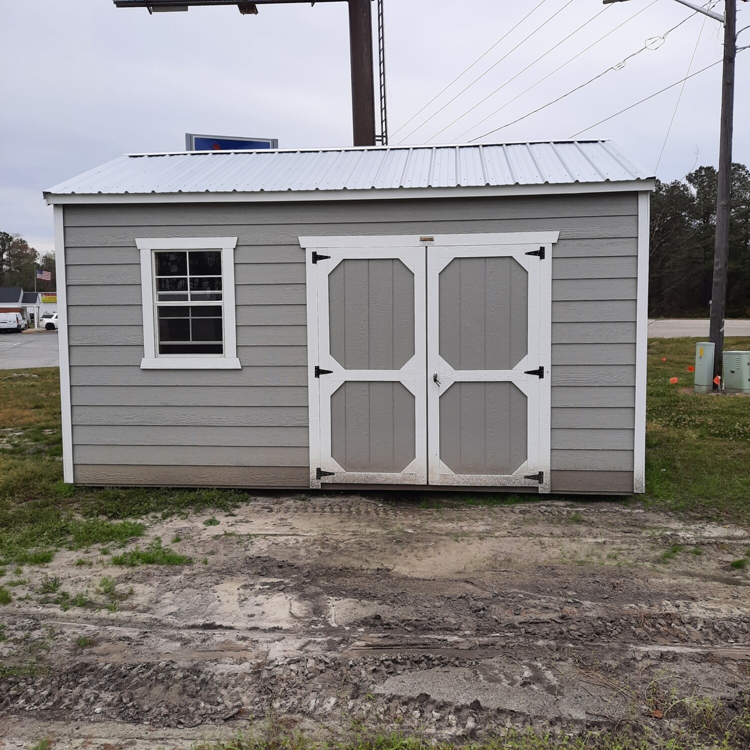 10x16 Utility Shed - Side Entrance