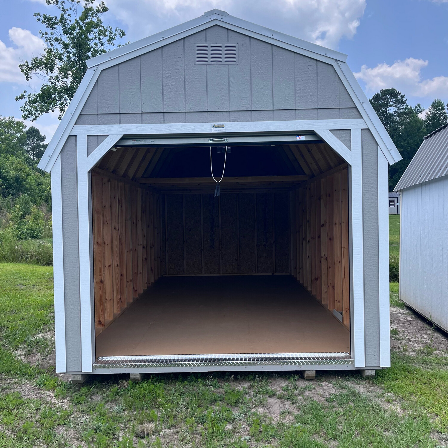 10x20 Lofted Barn - Garage Entrance