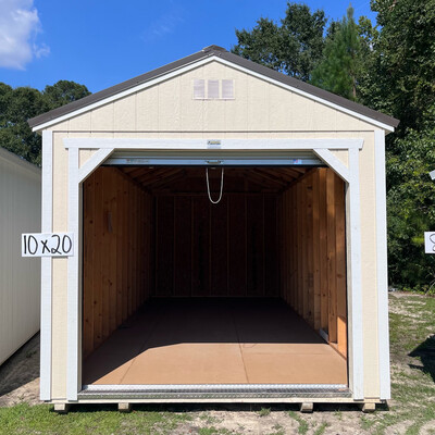 10x20 Utility Shed - Garage Entrance