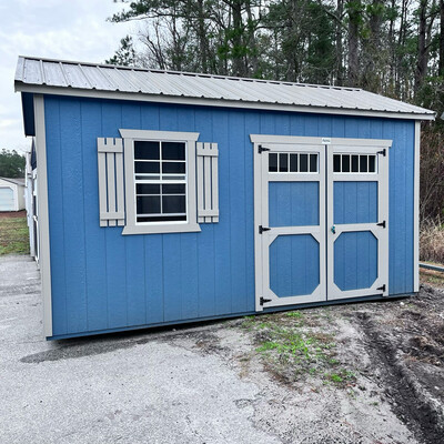 10x16 Utility Shed - Side Entrance