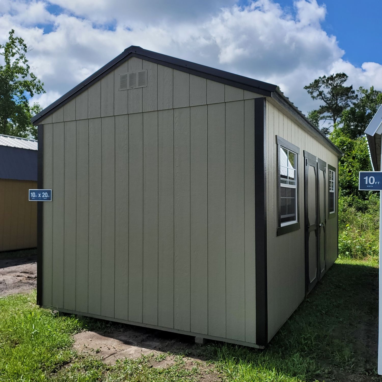 10x20 Utility Shed-Side Entrance