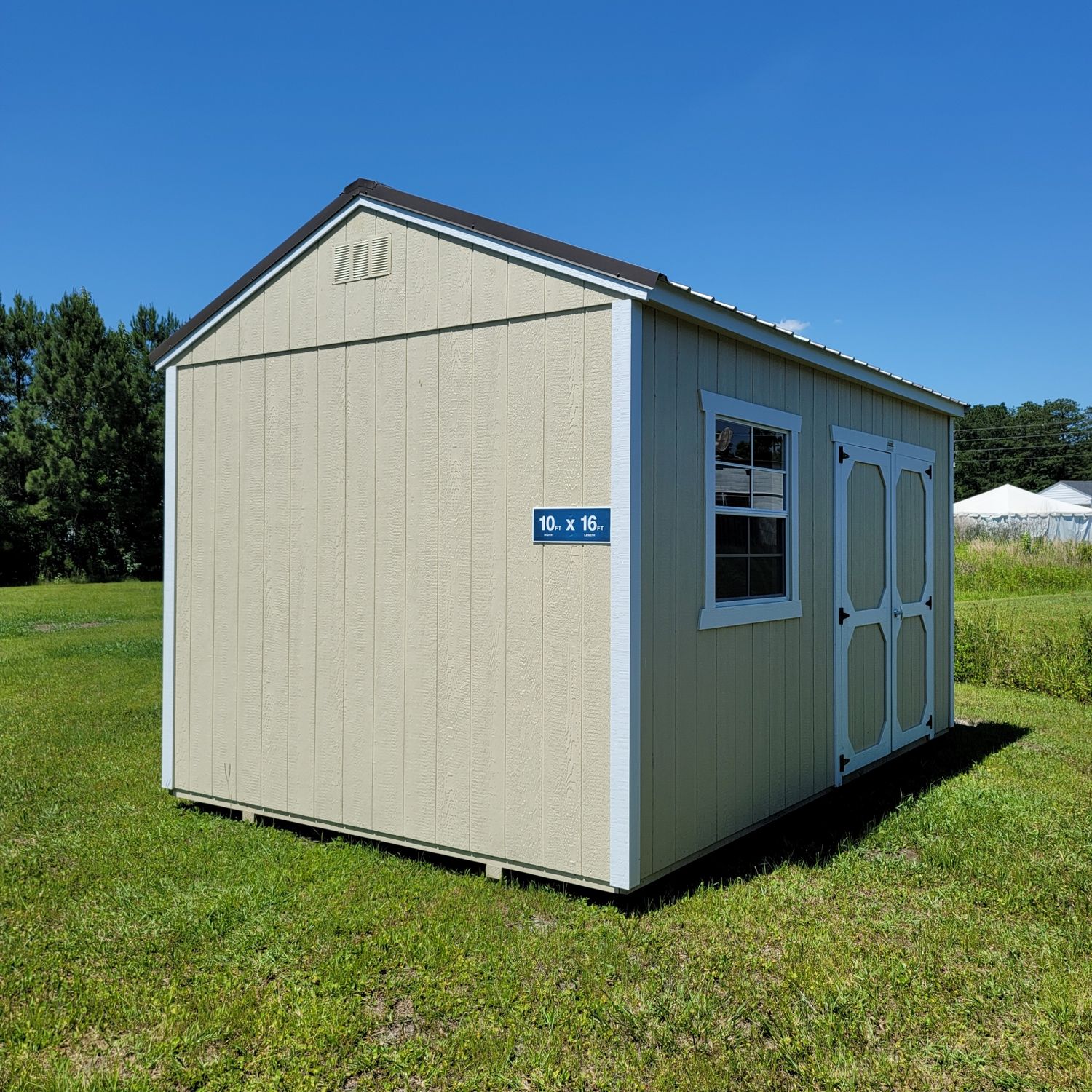 10x16 Utility Shed-Side Entrance