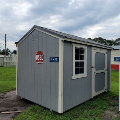 08x12 Utility Shed-Side Entrance