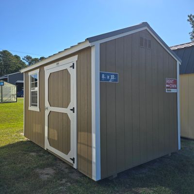 08x12 Utility Shed-Side Entrance