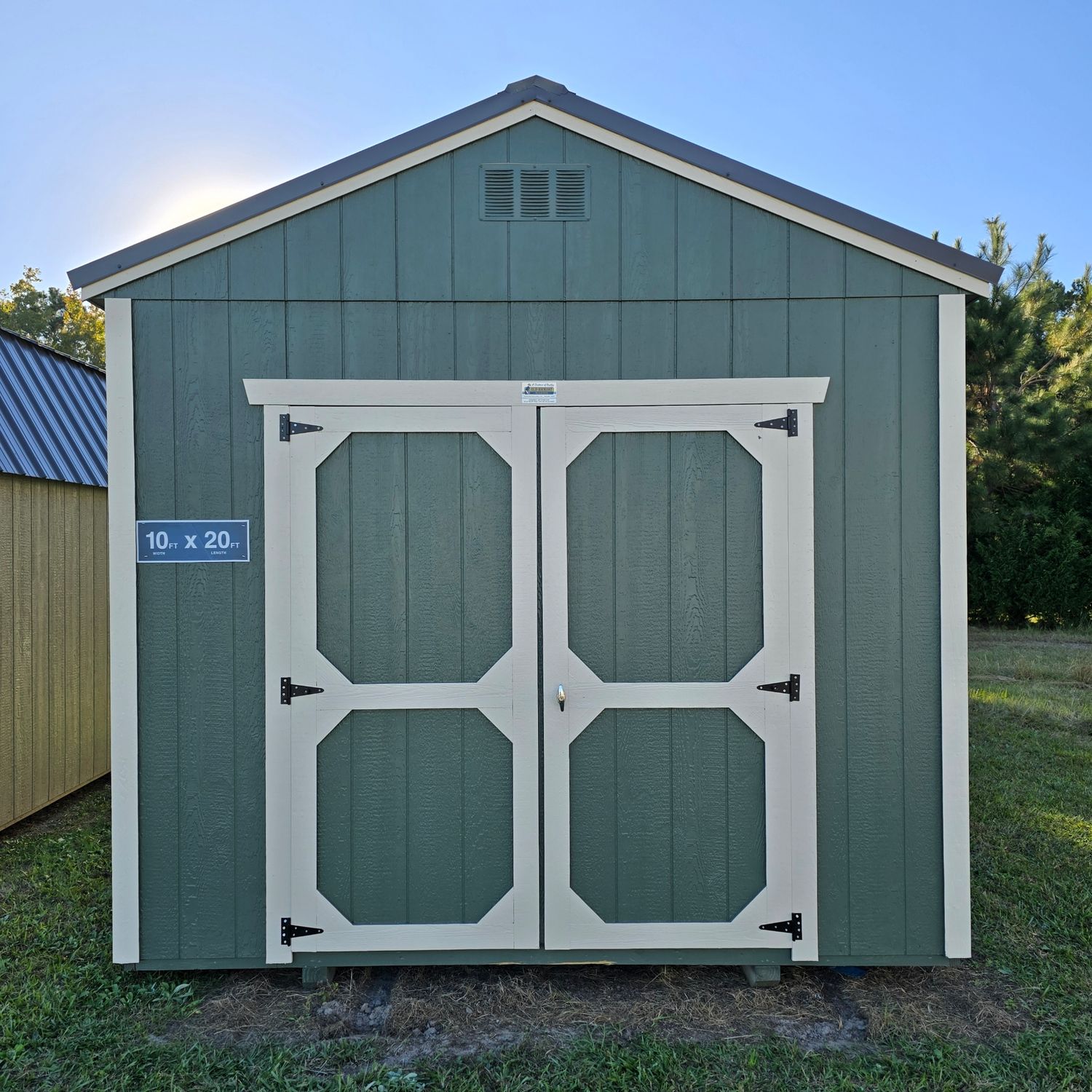 10x20 Utility Shed-Front Entrance