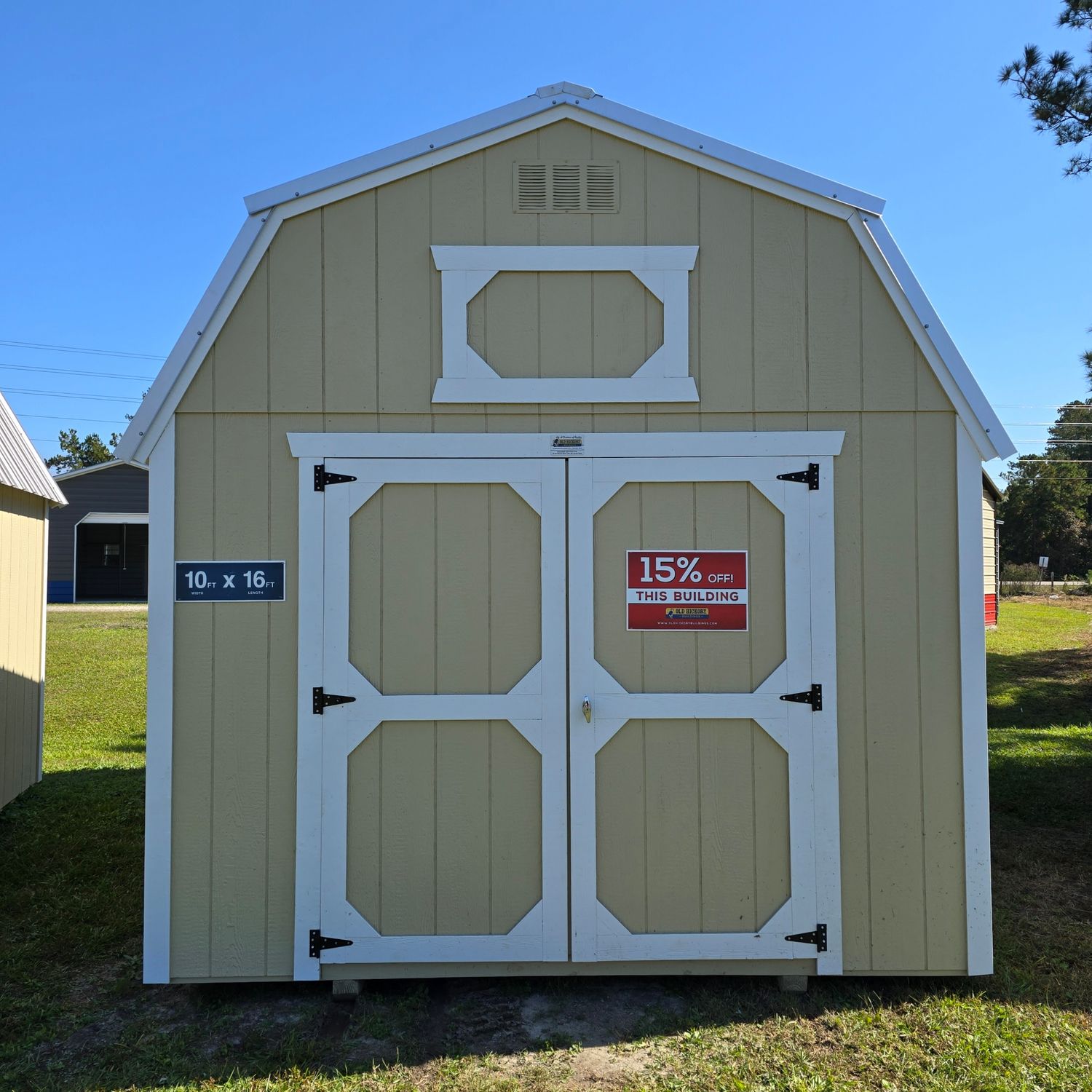 10x16 Lofted Barn-Front Entrance