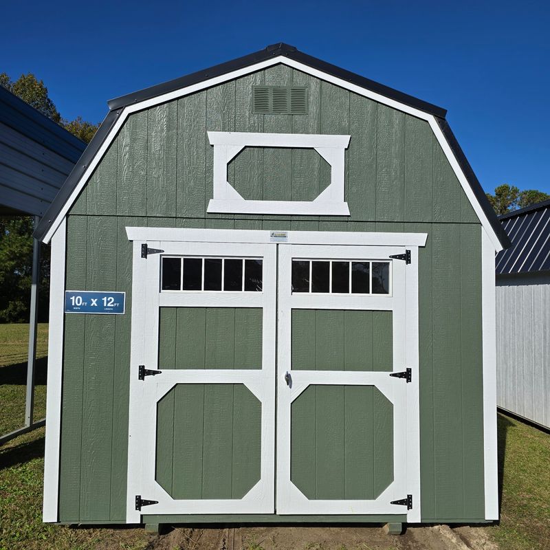 10x12 Lofted Barn-Front Entrance