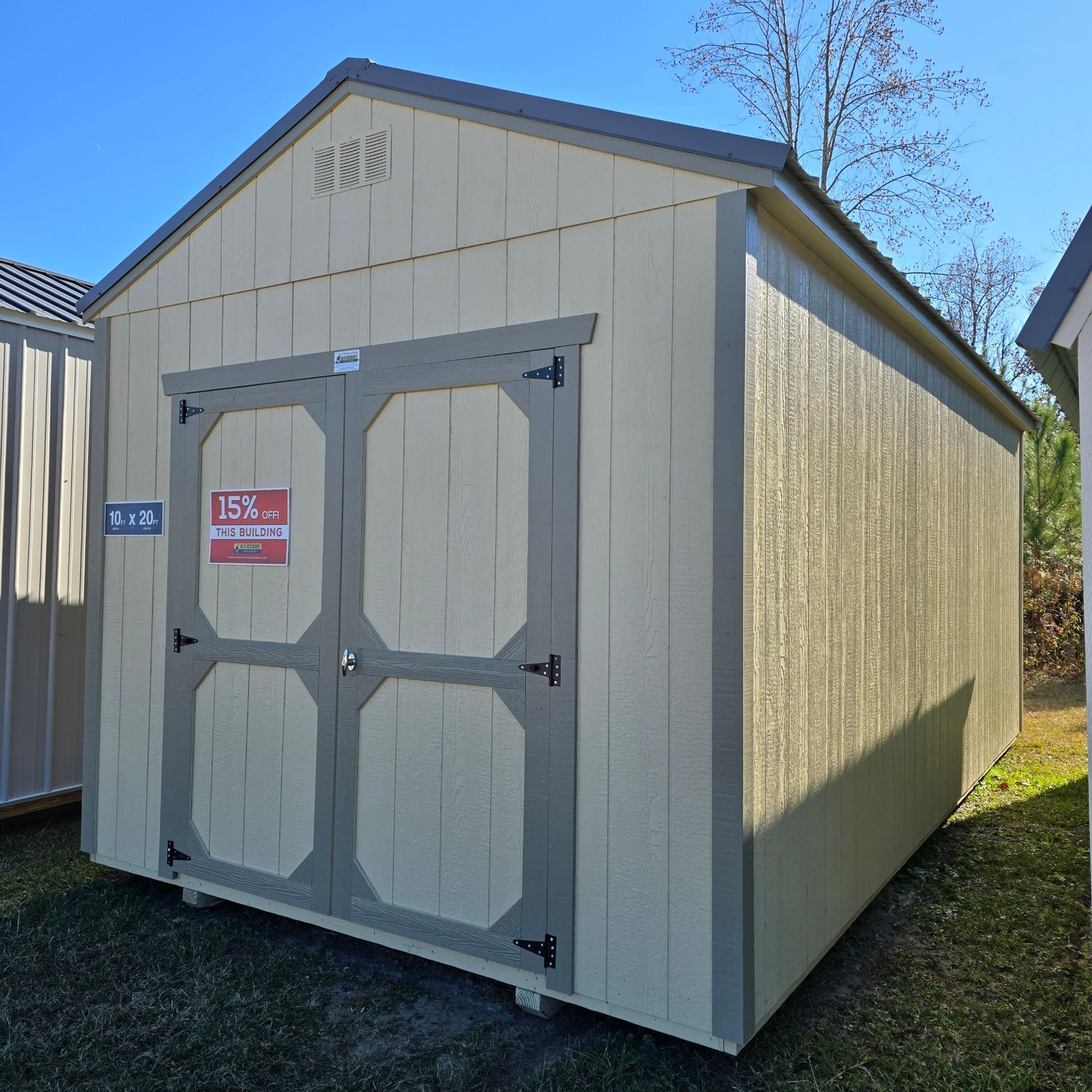 10x20 Utility Shed-Front Entrance